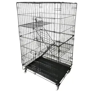 Grote huisdierendraagtas met knoopsluiting van <span class=keywords><strong>plastic</strong></span> en ijzer, inclusief huisje voor huisdieren, verpakt in doos. - Product Image 3