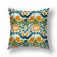 Housse de coussin décorative YINUAN Boho, motif géométrique Ikat, rayures colorées, pour canapé, salon