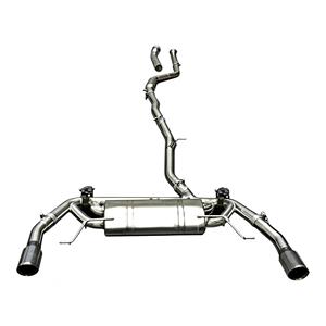 Système d'échappement Vortex Austenitic SS304 pour BMW X3 G01 X4 G02 2.0T 3.0T avec tambour central et doubles sorties noires, configuration de tuyauterie modifiée U - Product Image 1