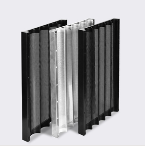 Plateau à pain français à 5 rangées, <span class=keywords><strong>60</strong></span> x 40 cm, en aluminium perforé, plateau à baguette avec cadre - Product Image 4
