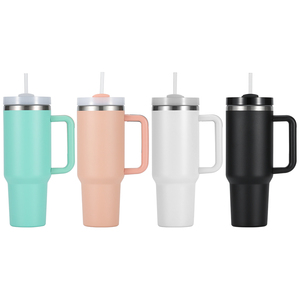 Gobelets à sublimation personnalisés de 1200ml/40oz avec poignée <span class=keywords><strong>en</strong></span> paille <span class=keywords><strong>Bouteille</strong></span> d'eau au design américain moderne pour l'eau et la nourriture - Product Image 1