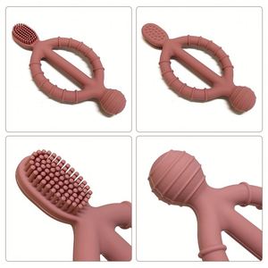 Mordedor de Silicona para Bebés, Libre de BPA, Grado Alimenticio, Seguro, Cepillo de Dientes Sensorial, Juguete Suave de Lujo, Masajeador, Antideslizante, Unisex, WoXing, 0-24 Meses - Product Image 4