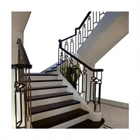 Garde-corps d'hôtel en fer forgé sur mesure, portails d'escalier, clôtures de jardin, clôtures de balcon avec installation DIY, vente en gros
