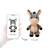 Peluche Mule Anime Personnalisée de Haute Qualité, Super Douce, Anti-Stress
