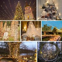 Guirlande Lumineuse Féerique LED 100 Étanche IP44 Intérieur/Extérieur 10 M avec Fiche EU/US pour Décorations de Sapin de Noël Lumières de Noël