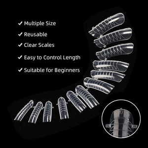 120pcs Full Cover Sculpted <b>Nail</b> Dual Forms Acrylic UV Gel Quick Building <b>Extension</b> Mold Tips - Product Image 3