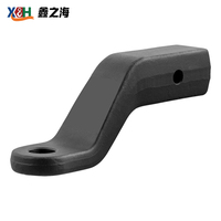 Attelage de remorque robuste forgé à chaud en acier au carbone, revêtement noir en poudre, récepteur carré, support de boule forgé pour camion et remorque