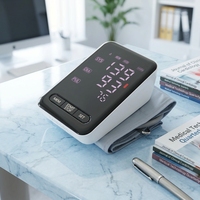 Tensiomètre numérique automatique de bras supérieur approuvé CE, tensiomètre sans contact, rétroéclairage, électrique, portable, haute performance