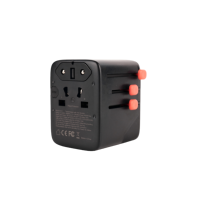 Adaptateur de voyage universel GaN 20W, convertisseur de prise de voyage mondial avec 3 ports USB A et 1 port Type C pour plus de 180 pays