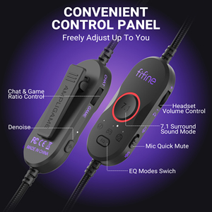 หูฟังเกมมิ่ง <span class=keywords><strong>FIFINE</strong></span> H16 เสียงเซอร์ราวด์เสมือนจริง 7.1 หูฟังแบบครอบหูพร้อมไฟ RGB และไมโครโฟนตัดเสียงรบกวน - Product Image 6