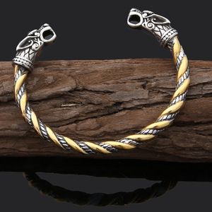 Bracelet Dragon <span class=keywords><strong>Viking</strong></span> en acier inoxydable pour homme, bijou païen Odin <span class=keywords><strong>du</strong></span> <span class=keywords><strong>dieu</strong></span> nordique, nouveauté 2022 - Product Image 1