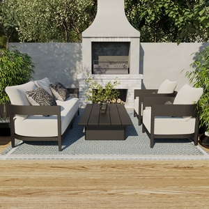 Set di Divani Moderni <span class=keywords><strong>in</strong></span> <span class=keywords><strong>Alluminio</strong></span> <span class=keywords><strong>per</strong></span> Esterni da 1-7 Posti <span class=keywords><strong>per</strong></span> Patio, Balcone, Cortile, Parco, Appartamento, Soggiorno o Hotel - Product Image 1