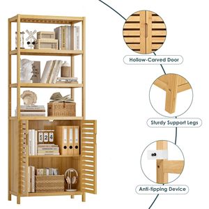 Factory Custom Tall <b>Book</b> Storage Cabinet OEM ODM Bespoke 5-Layer Enclosed Display Rack Non-Folding Precision-Made - Product Image 2