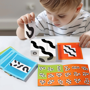 Puzzle en bois Montessori, autres jouets éducatifs, puzzles, blocs de construction rotatifs pour enfants, tout-petits, garçons et filles - Product Image 2