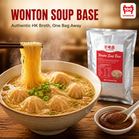 Base de soupe aux wontons style HK concentrée 1:50 en pâte pour soupe aux wontons et nouilles, marque privée OEM, sac en aluminium 1kg, pour la restauration
