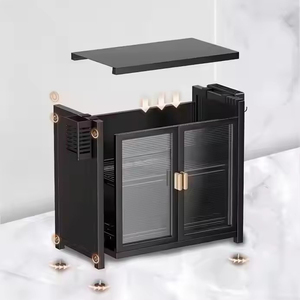 أوعية تخزين أطباق متعددة الطبقات بسعة كبيرة ، مقاومة للغبار ، كربون متين مع أبواب - Product Image 4
