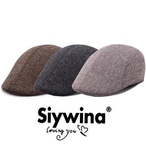 SIYWINA cappello piatto a righe da uomo cappello da strillone Vintage cappello da caccia cop cappello da esterno Ivy Cap per cappellini blinder <span class=keywords><strong>peaky</strong></span> - Product Image 6