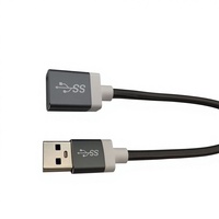Cable de Extensión de Datos USB 3.0 Macho a Hembra con Adaptador, Conector USB, Unidad Flash USB, Ratón y Teclado Extendidos, Trenzado