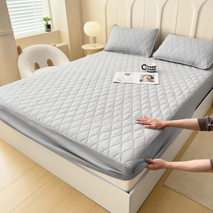 Protecteur de matelas imperméable en mélange de coton et de polyester, matelassé, anti-urine, antidérapant, couverture intégrale - Product Image 6