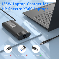 Cargador de Repuesto Compatible de 135W 19.5V 6.92A 7.4*5.0mm para Adaptador de Escritorio, Fuente de Alimentación para Portátil HP TPC-DA59 740707-001