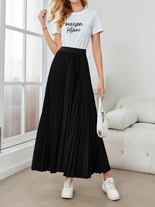Jupe formelle pour femme de style européen et américain, élégante, plissée, coupe parapluie, taille naturelle, respirante, en polyester écologique - Product Image 6