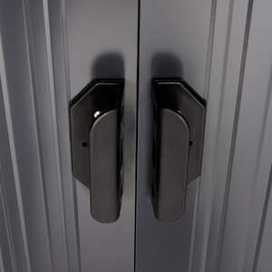 Caseta de Almacenamiento Metálica para Exteriores 6x4 con Puertas Dobles Corredizas, Caseta para Herramientas de Jardín, Uso en Patio Trasero, Estructura con Recubrimiento en Polvo - Product Image 4