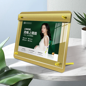 Soporte de exhibición de acero inoxidable de escritorio personalizado Tablero de publicidad de metal Tablero de carteles de exhibición de menú - Product Image 5