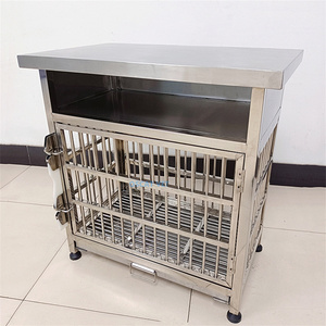 Meja perawatan hewan peliharaan ET-32 osilat dengan kandang klinik hewan dan Diagnosis hewan baja tahan karat - Product Image 2