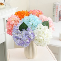 Fleurs artificielles semi-manuelles style Ins coréen à bords effilochés, hortensia, pour décoration de salon et arrangements floraux de mariage