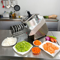 Machine à couper les légumes commerciale à 6 lames pour hacher, couper en dés et trancher les pommes de terre dans les cantines, les hôtels et les cuisines