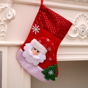 Nouvelles chaussettes de Noël pour la maison, pour enfants, décoration de cheminée, chaussettes suspendues pour arbre de Noël, rangement de cadeaux et bonbons, emballage imprimé - Product Image 3