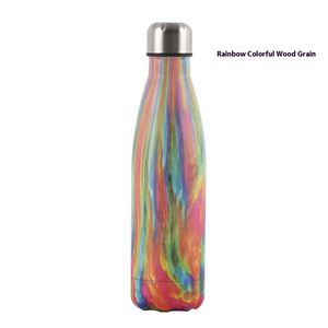 304 Stainless Steel 800Ml Sports <b>Bottle</b> Creative Wood Grain Design Luxury Vacuum <b>Thermos</b> Modern Style Gift With Straw - Product Image 5