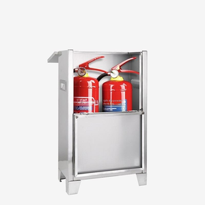 Boîte d'extincteur en acier inoxydable, vente en gros d'usine, 2 pièces, 4kg/5kg/8kg, personnalisable, pour usage commercial, magasin, maison - Product Image 1