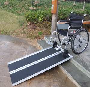 Rampe pliante pour fauteuil roulant en aluminium argenté de haute qualité, 4 pouces, pour escaliers - Product Image 5