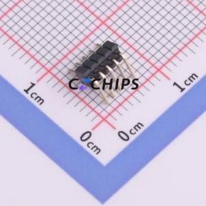 1271WR-5P Pin Header Bent Lead Through Hole,P=1.27mm Connector 1x5P 1.27mm Pin Header Right Angle Insert - Product Image 2