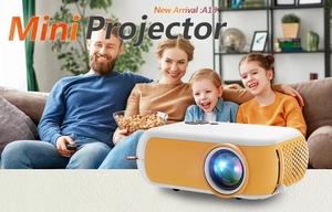 Điện Thoại Thông Minh Máy Chiếu Trực Tiếp Kết Nối Không Dây A10 Máy Chiếu Mini Cầm Tay Nhỏ LCD Âm Thanh Nổi HiFi Ngoài Trời Bỏ Túi - Product Image 3