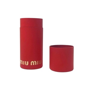 New <b>Round</b> Tube <b>Box</b> for Cups & Cosmetics Custom Made with Top and Bottom Lid - Product Image 2