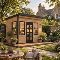 Bureau de jardin préfabriqué moderne et isolé pour maisons britanniques, studio d'extérieur isolé avec dimensions personnalisées et installation facile