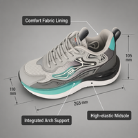 Chaussures de course légères anti-odeur pour hommes et femmes, avec semelle souple résistante à l'usure, en mesh et cuir véritable, pour toutes les saisons