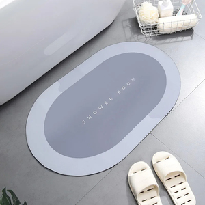 Super Absorbent Bathroom Anti-slip <b>Mat</b> Diatomaceous Earth Bathroom <b>Mat</b> Bathtub Door <b>Mat</b> <b>Shower</b> Easy to Clean Home - Product Image 5
