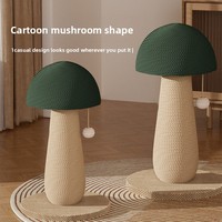 Griffoir vertical en sisal en forme de champignon pour chat, durable, résistant à la déchirure, jouet d'affûtage des griffes