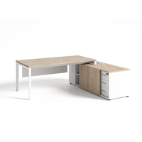 Table principale en bois de bureau de base moderne personnalisée de haute qualité avec sous-armoire pour le gestionnaire