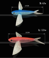 Umpan Ikan Bionik 17cm 21cm, Umpan Ikan Terbang Buatan, Umpan Air Laut, Umpan Lunak Simulasi Tuna Mackerel untuk Trolling Perahu