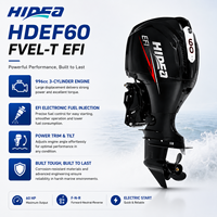 Moteur hors-bord HIDEA HDEF60 FVEL-T EFI 60HP 4 temps, moteur marin EFI, démarrage électrique, télécommande, arbre long pour bateau