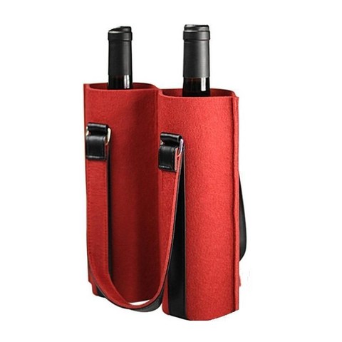 Felt Bottle Wine Carrier Tote Bag Hot Sale Customizable Felt Tote Folding Wine Bag for 1/2/4/6 Bottles for Shopping Use