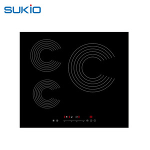 Save Energy Electronic Cooktop 3 <strong>Induction</strong> <strong>Hob</strong> With Sha Bu Sha Bu Bevelled Edge 12-30Cm <strong>Pot</strong> Size - Product Image 2