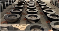 Bol à feu en béton renforcé de fibres de verre COLING, foyer au gaz naturel ou au propane, design autoportant pour piscine, 50000-74999 BTU