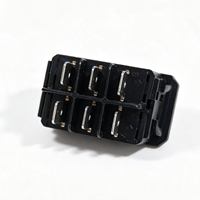 Interrupteur à bascule étanche IP65 DC12V/24V 6P DPDT ON-OFF-ON, sans lumière avec couvercle noir, interrupteur pour bateau, camping-car, camion, moto
