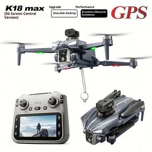 โดรน K18Max 4K ระยะส่งสัญญาณ 1000 ม. ระบบ GPS กำหนดตำแหน่งอัจฉริยะ มอเตอร์ไร้แปรงถ่าน เหมาะสำหรับผู้เริ่มต้น บินในอาคารได้ - Product Image 2