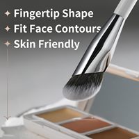 2 PCS Pinceaux coudés pour la crème liquide Stick Concealer Foundation Nose Eyeshadow BlendingConcealer Makeup Brushes